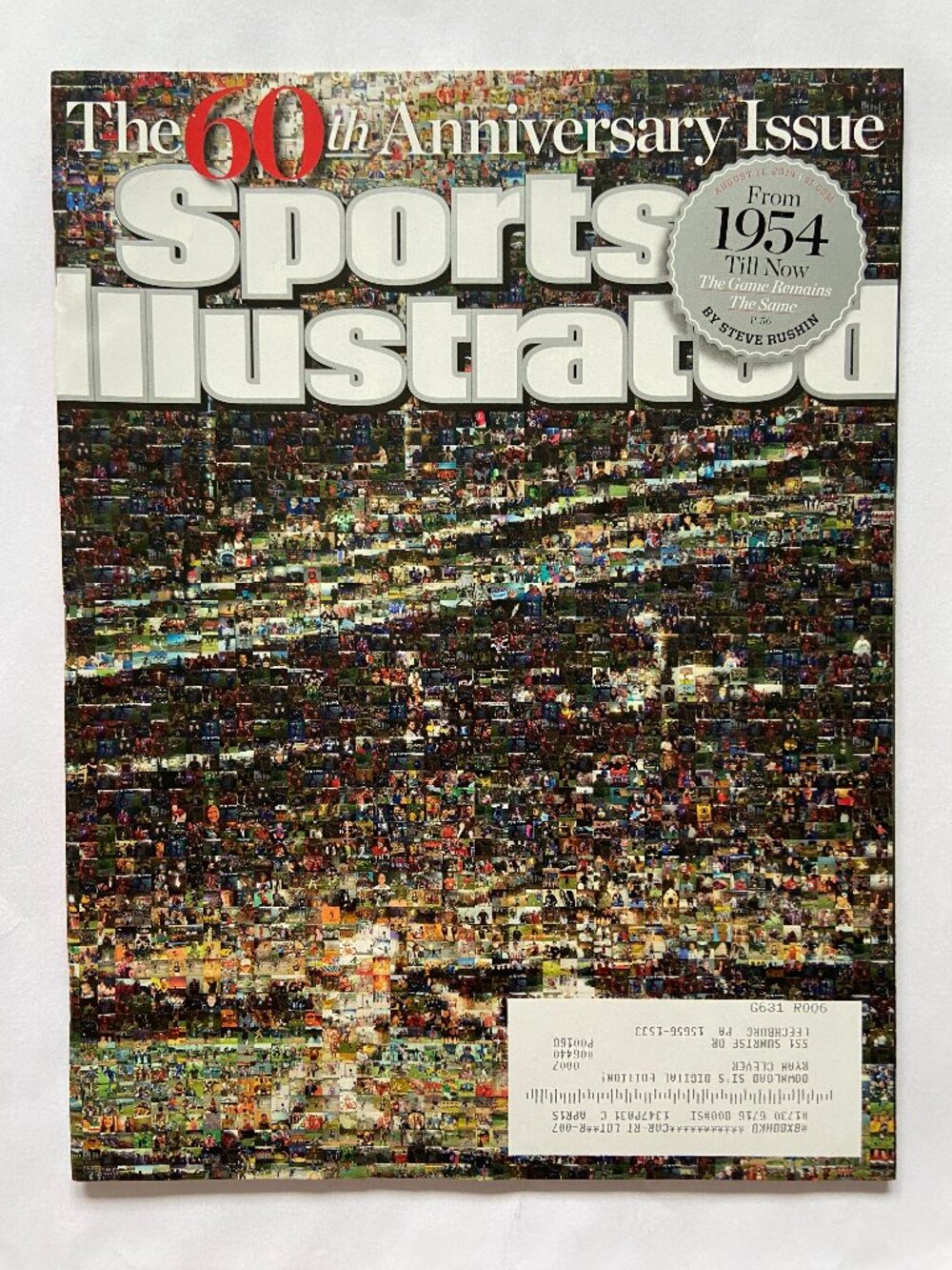 Sports Illustrated Magazine 8/11/2014 60th Anniversary Cover With Label